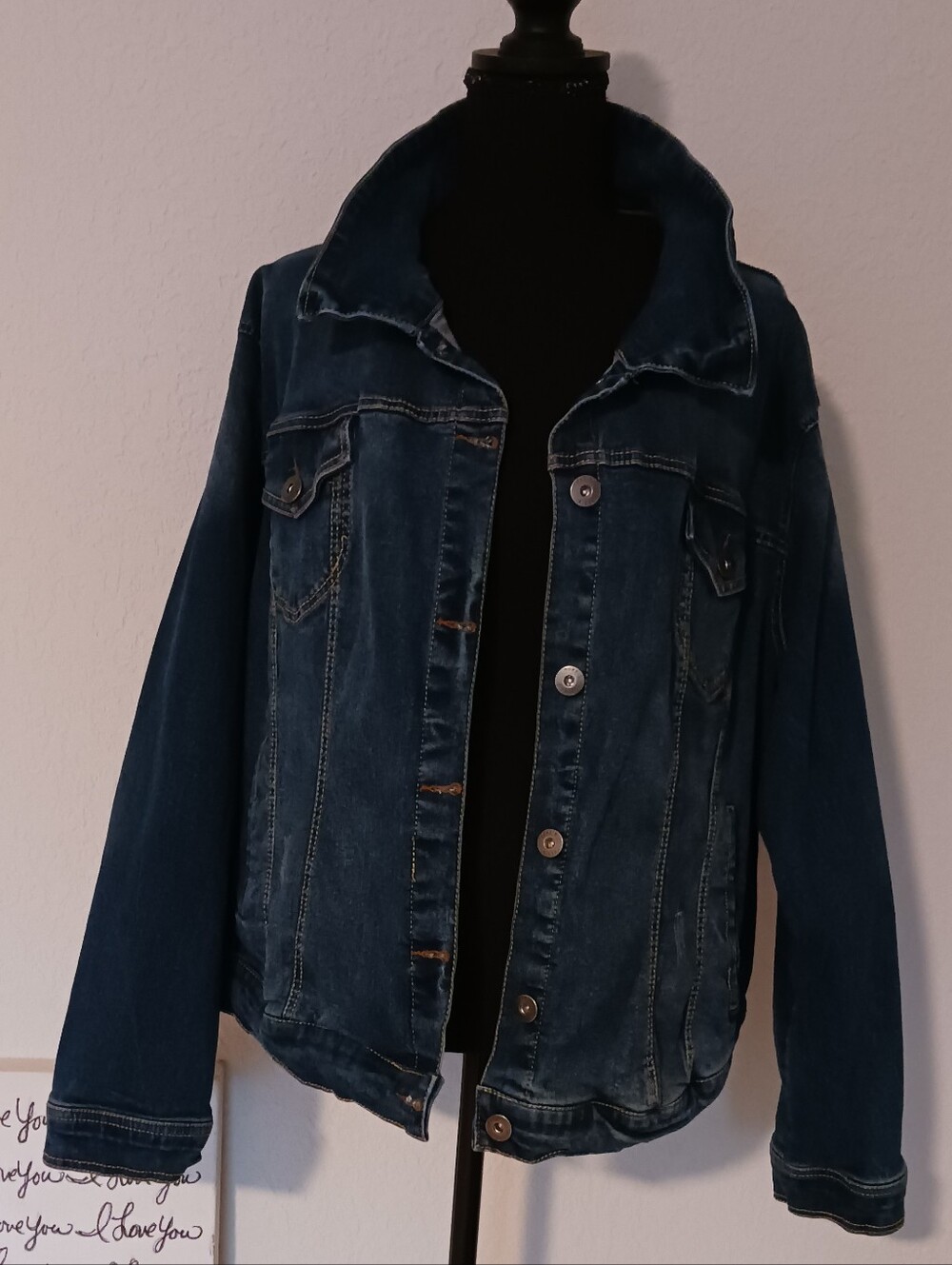 Torrid Dark Blue Denim Jean Jacket Sz 4 EUC